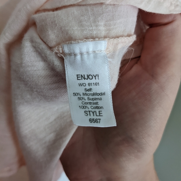 Michael Stars Blush Pink Button Down - Picture 5 of 6